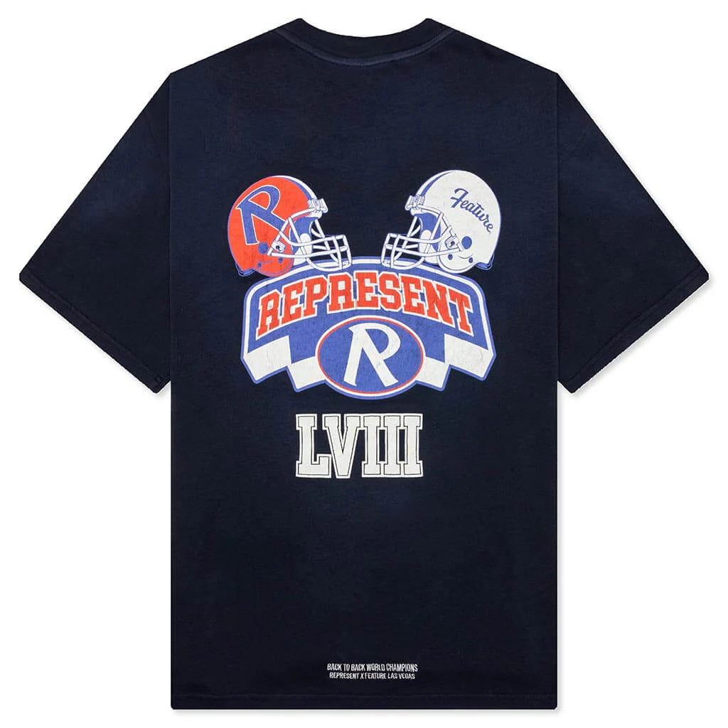 Feature x Represent Champions T Shirt Midnight Navy