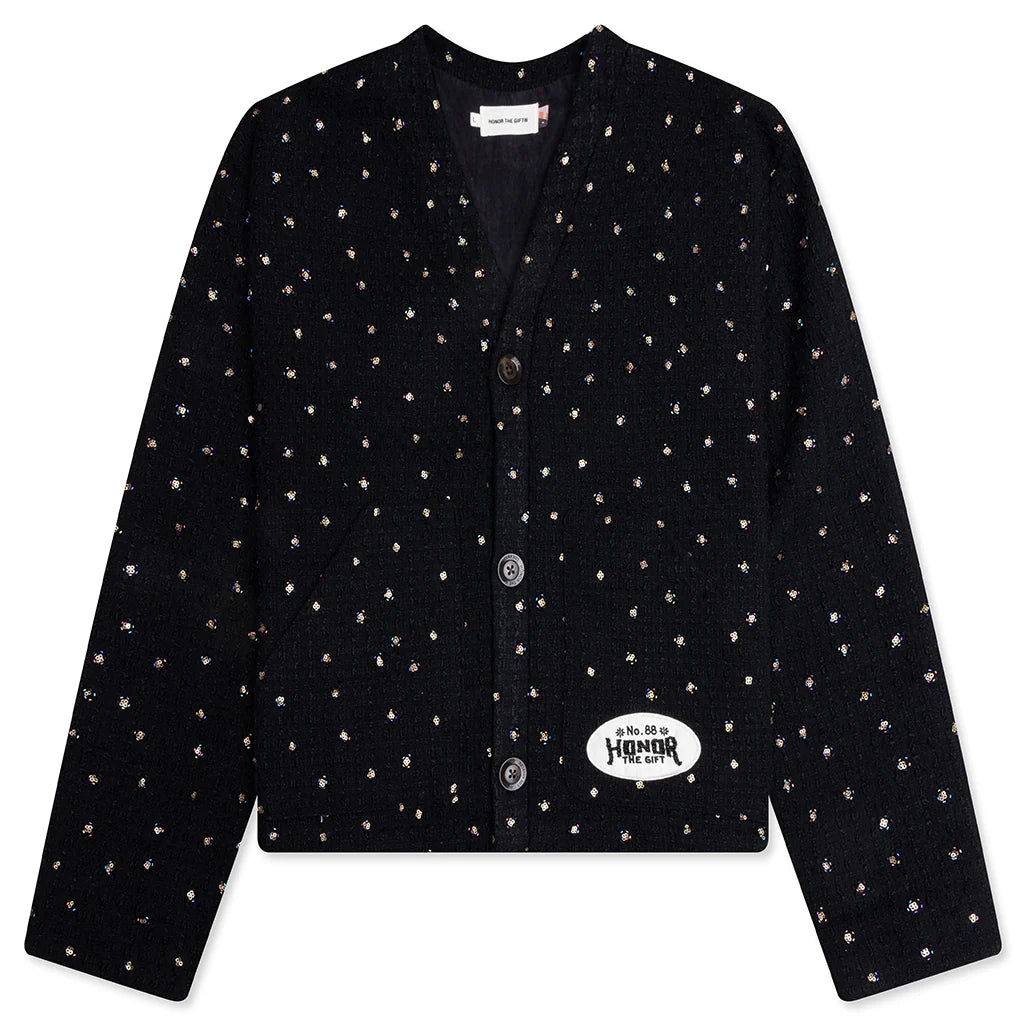 Beaded Cardigan Black