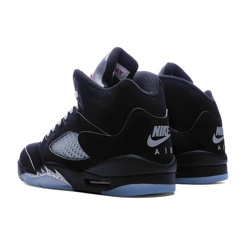 Air Jordan 5 Retro OG Black Metallic Reimagined GS Black White Metallic Silver Fire Red