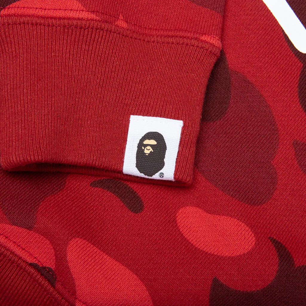 Kids Color Camo Ape Head Relaxed Fit Pullover Hoodie Red