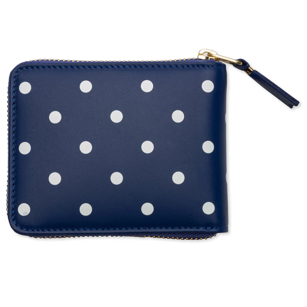 Comme des Garcons Polka Dots Wallet Navy