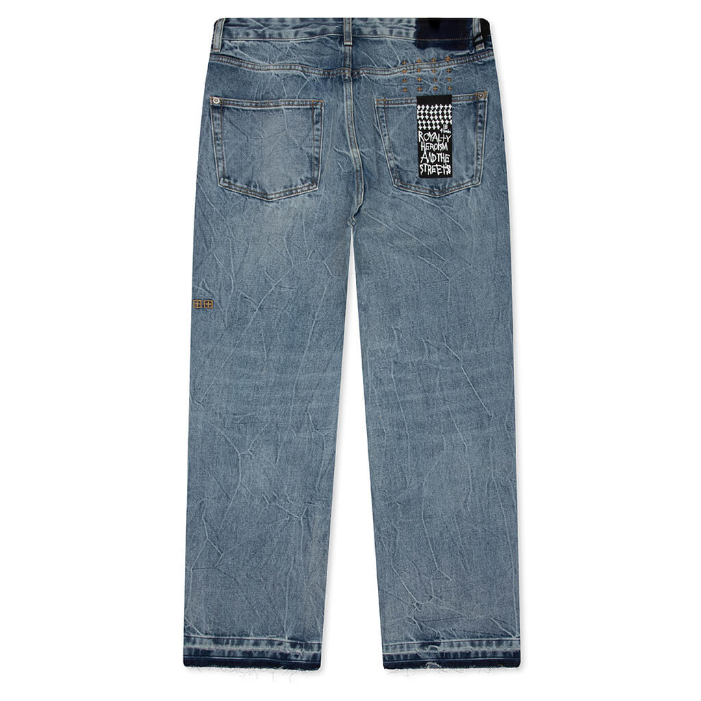 Anti K Trashed 1999 Pant Public Blue