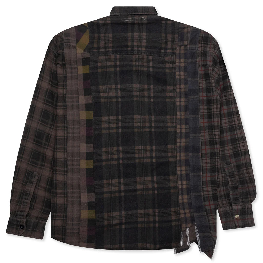 Over Dye 7 Cuts Shirt Brown