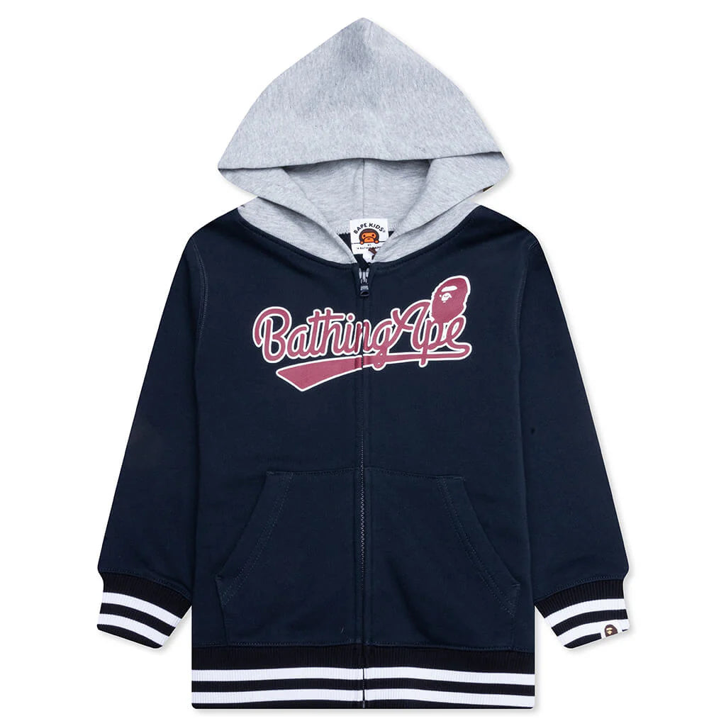 Kids Bathing Ape Zip Hoodie Navy