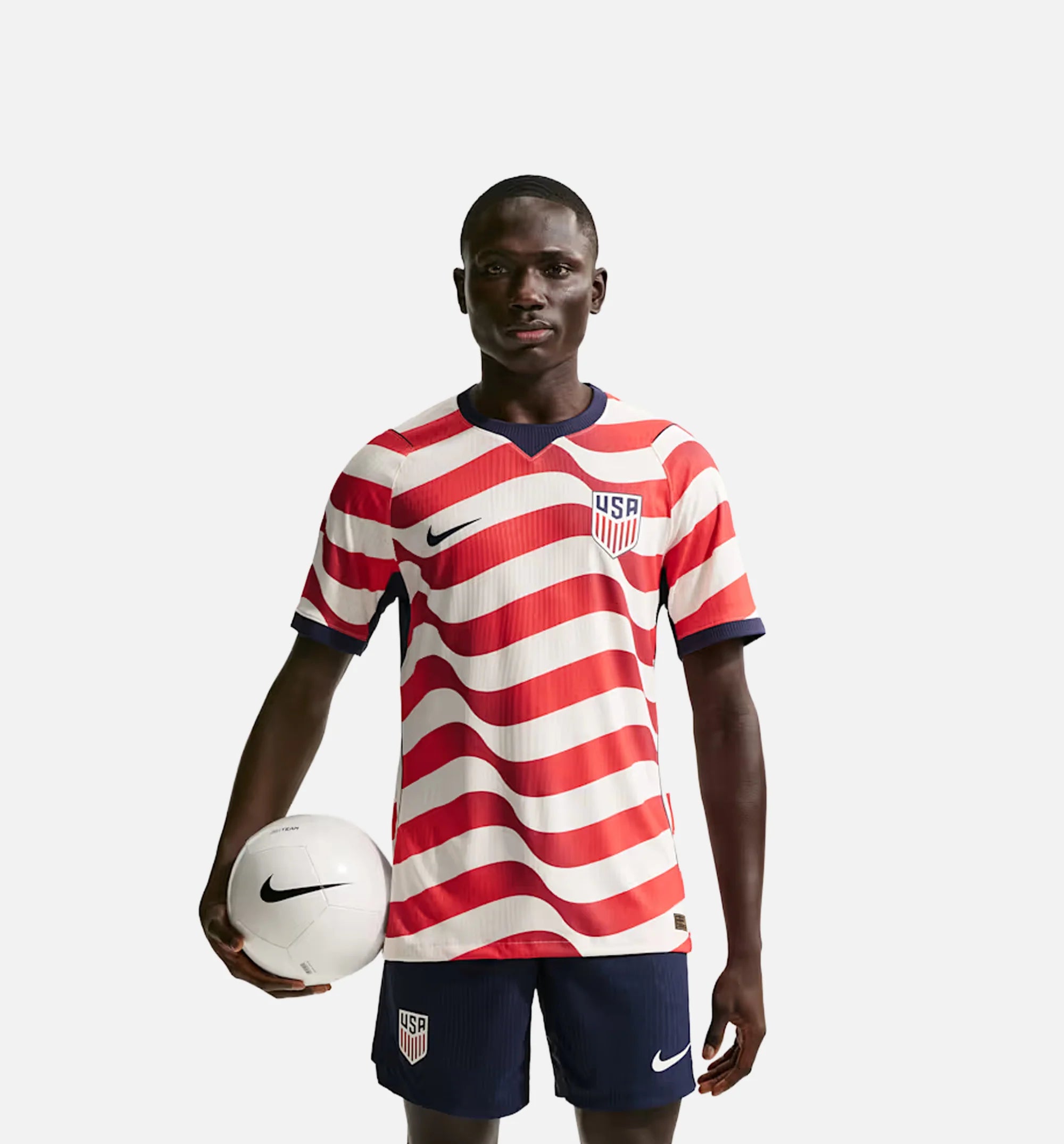 USMNT 2026 Match Home Aero Fit Soccer Authentic Mens Jersey Sail Midnight Navy Midnight Navy