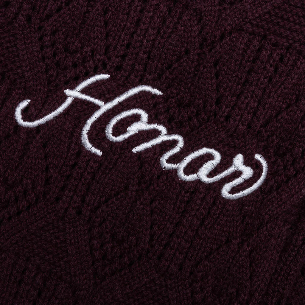 Cable Knit Pant Berry