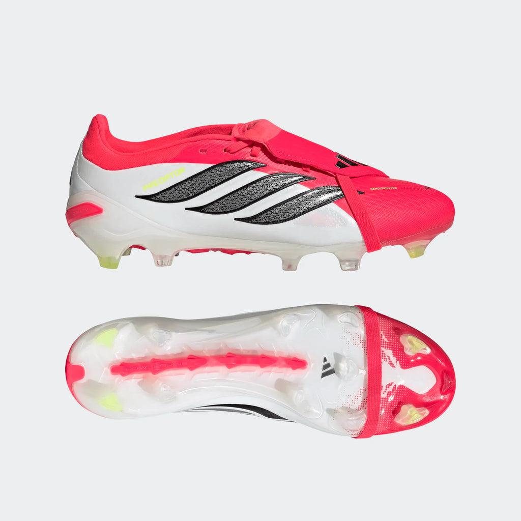 adidas Predator Pro Fold Over Tongue FG Firm Ground Mens Soccer Cleats Lucid Red Black White