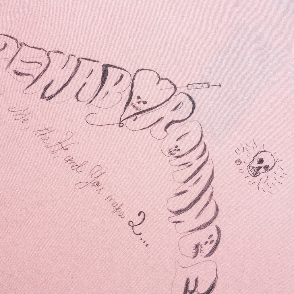 Rehab Romance Pocket Tee Pink