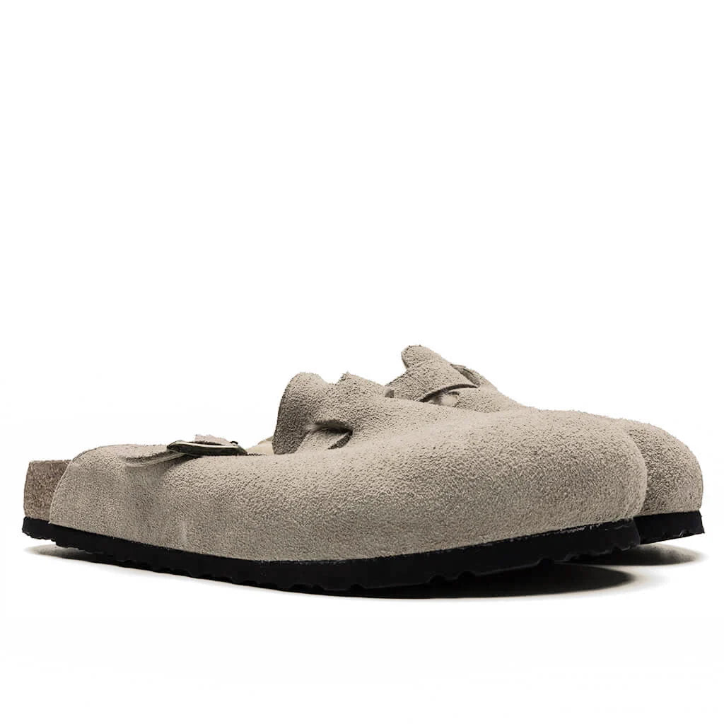 Boston Shearling Suede Leather Taupe