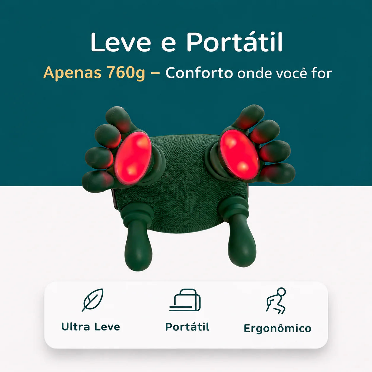 NexRelax Massageador Cervical Shiatsu com Aquecimento Terapêutico