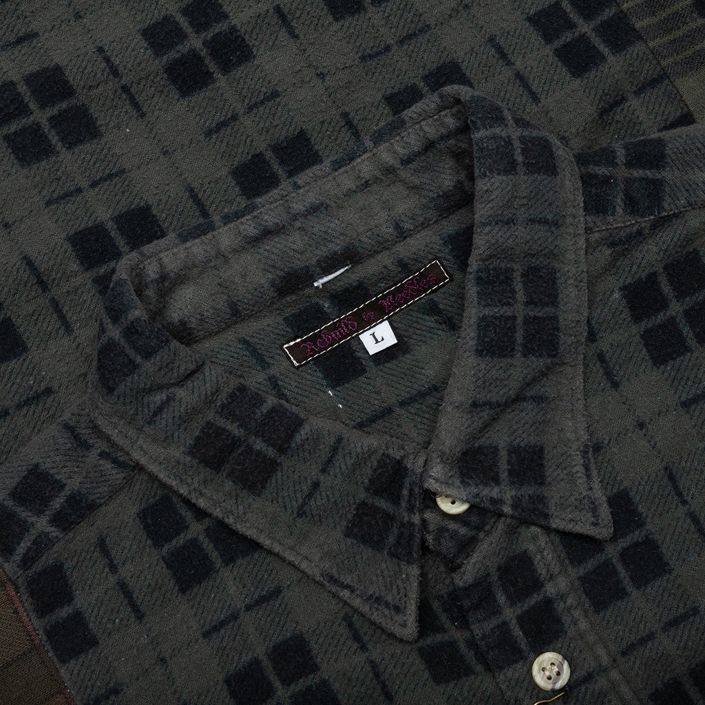 Over Dye 7 Cuts Shirt Brown