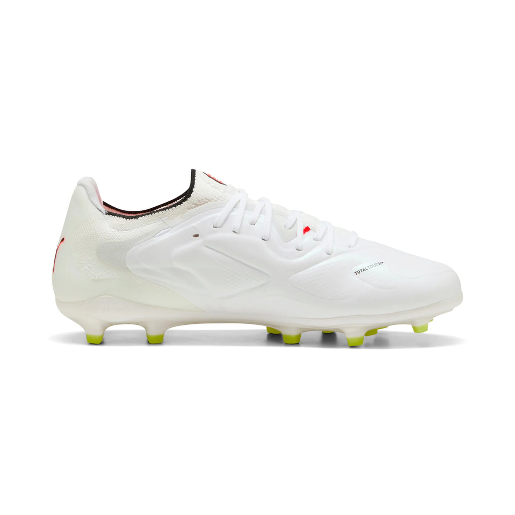 PUMA King 20 Ultimate FG AG Firm Multi Ground Mens Soccer Cleats White Red Yellow