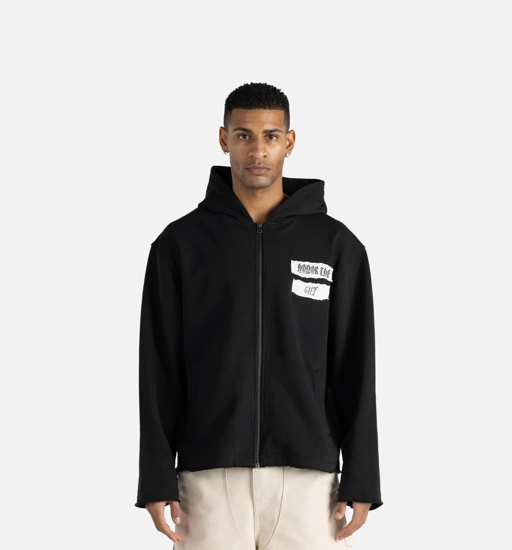 Running Since 1988 Zip Mens Hoodie Black