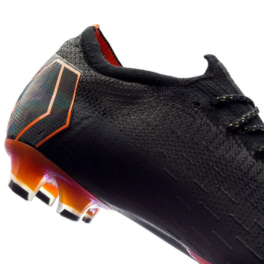 Nike Mercurial Vapor 12 Elite FG Firm Ground Mens Soccer Cleats Black Total Orange