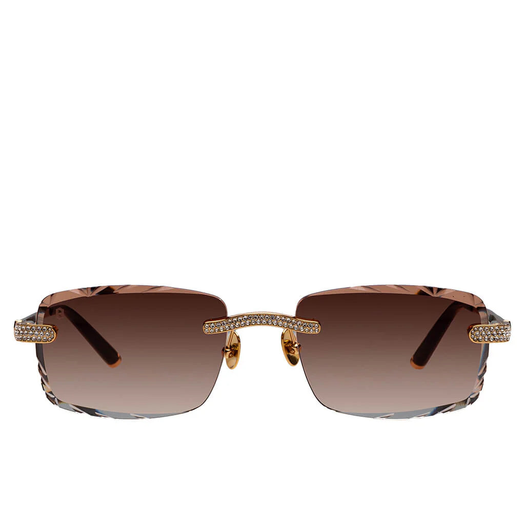 Iced Signature Gem Cut Brown Tint