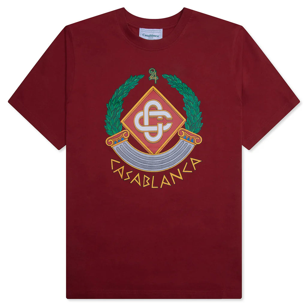 Casa Crest Printed T Shirt Red
