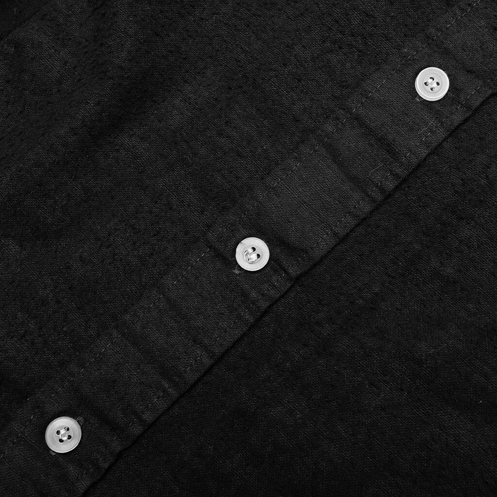 Flannel Shirt 7 Cuts Shirt Over Dye Black