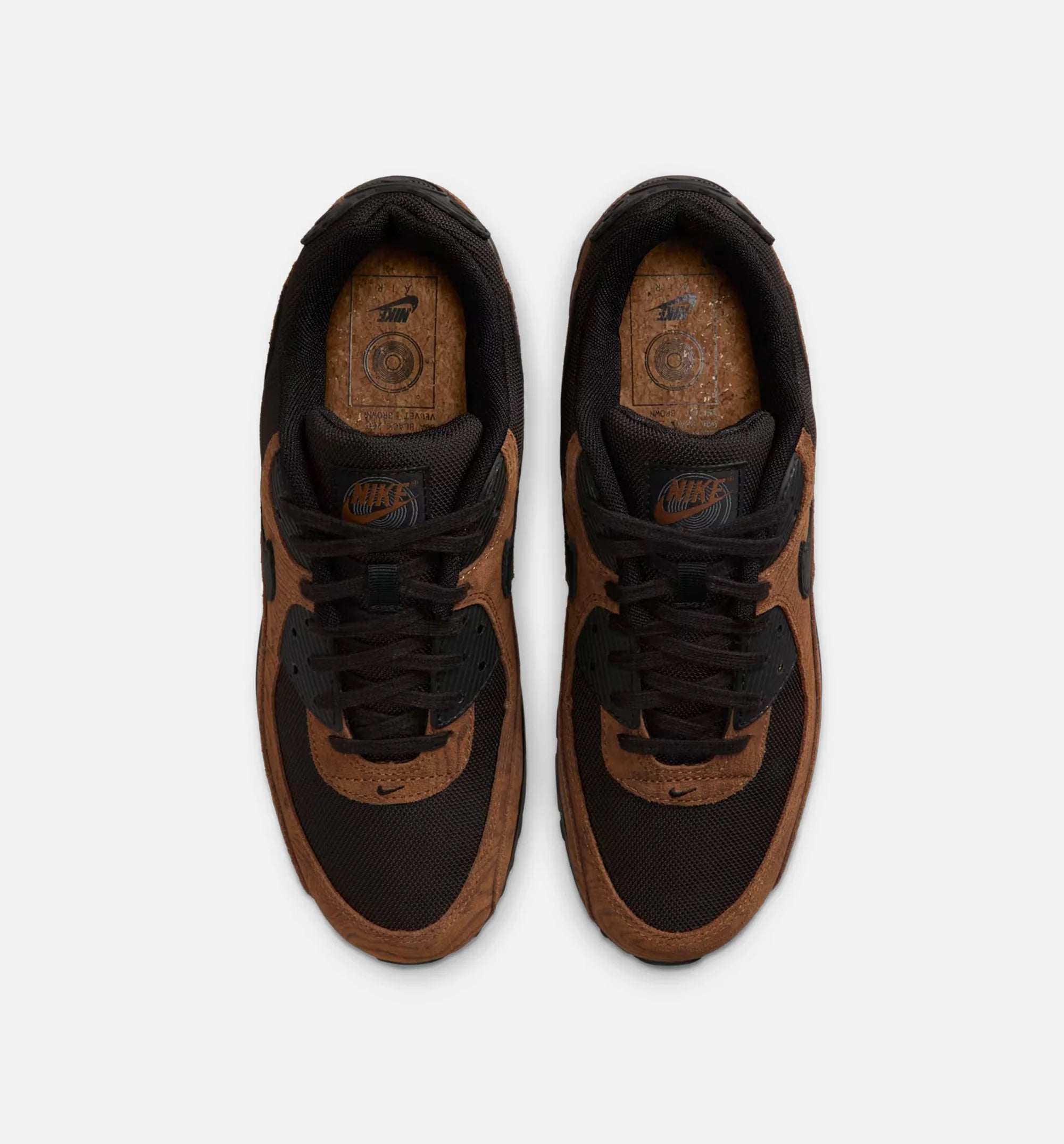 Air Max 90 Premium Mens Lifestyle Shoe Light British Tan Velvet Brown Black