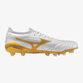 Mizuno Morelia Neo IV Beta Elite FG Firm Ground Soccer Cleats White Gold