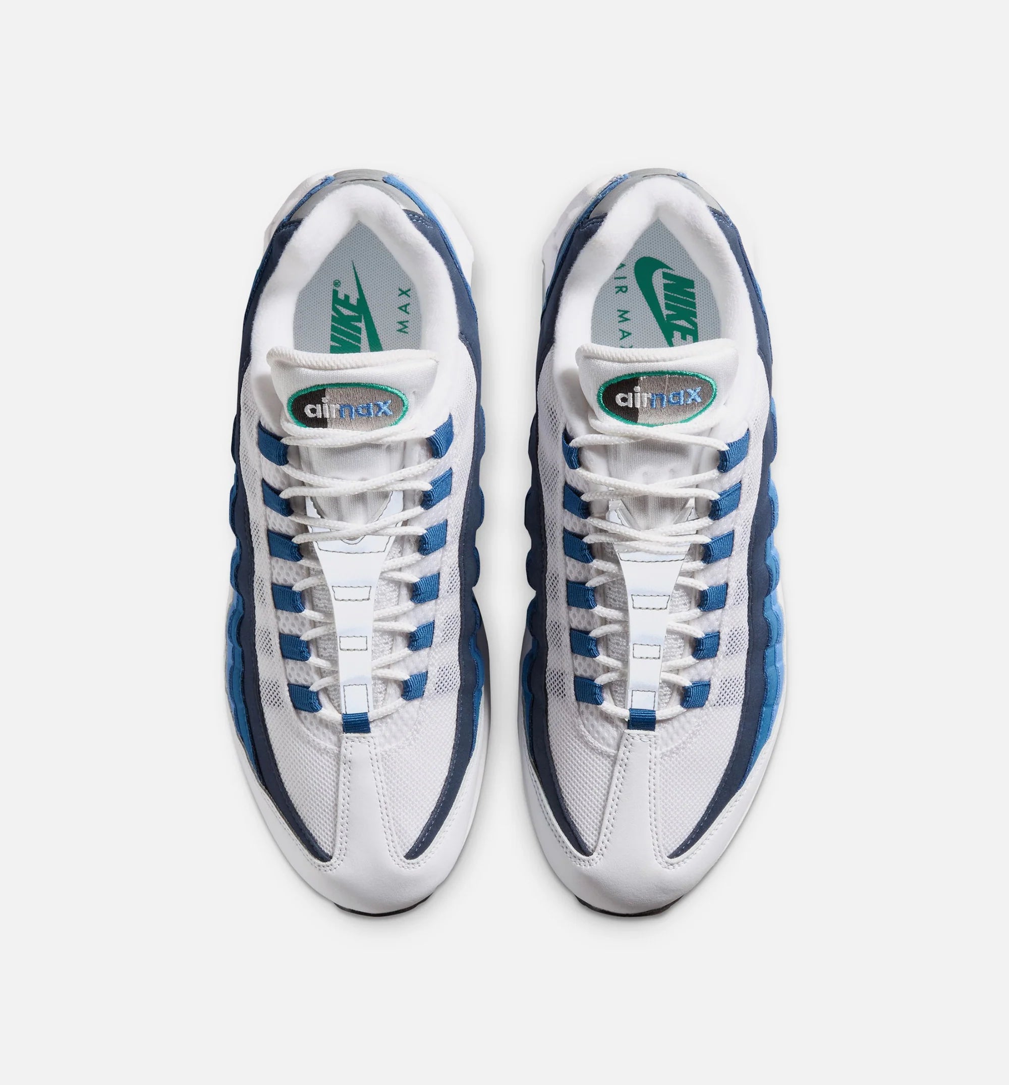 Air Max 95 Big Bubble Slate Mens Lifestyle Shoe White Emerald Green Lake Blue