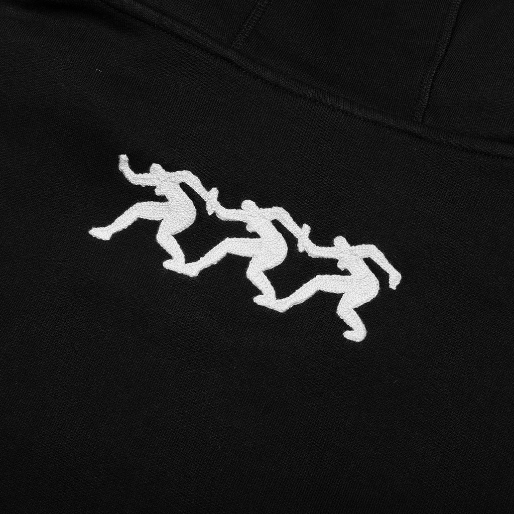 Zipped Pigeon Zip Hooded Sweatshirt Black