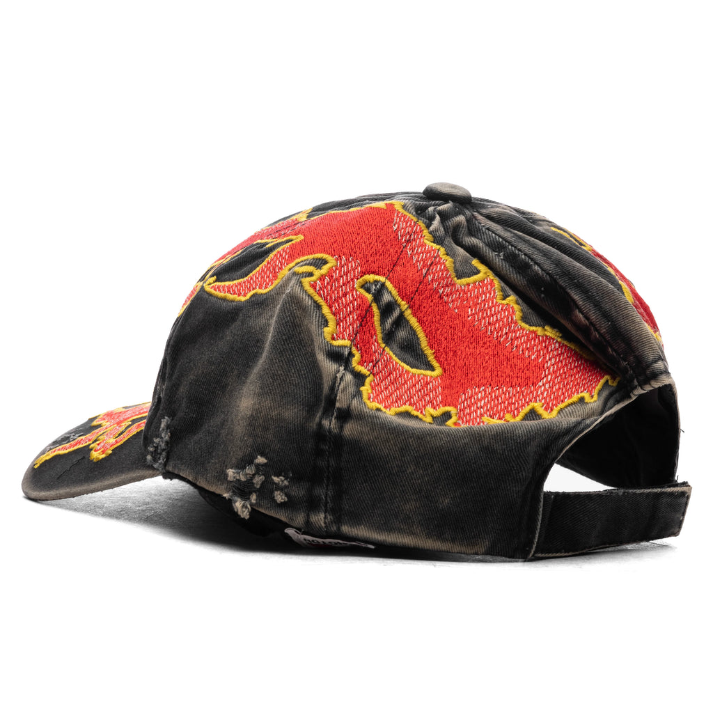 Lambs Cap Black Red