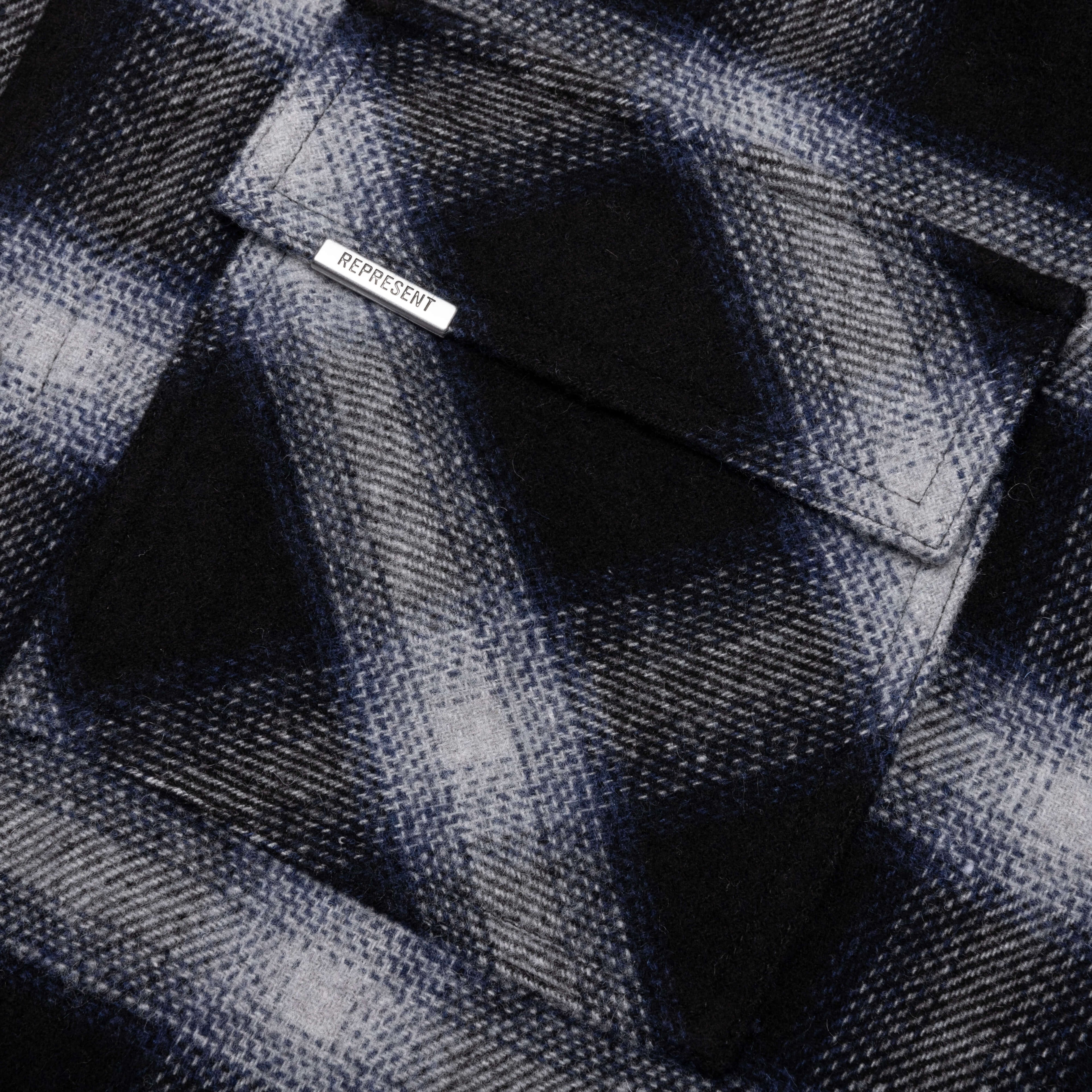 Hooded Over Shirt Midnight Navy