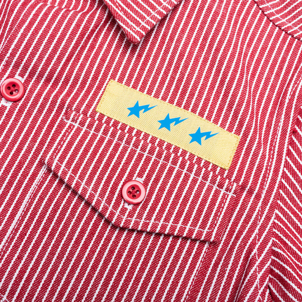 Kids Hickory Baby Milo Patch S S Shirt Red