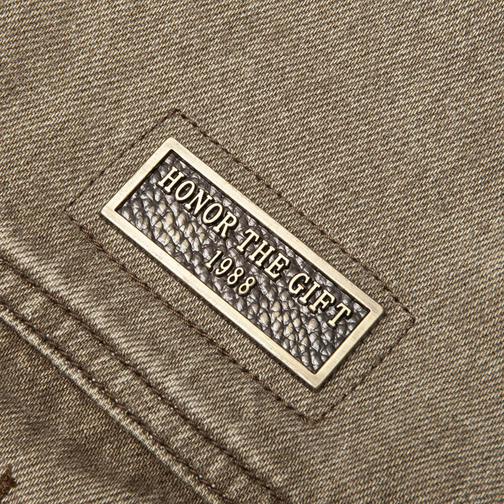 Washed Twill Trucker Taupe