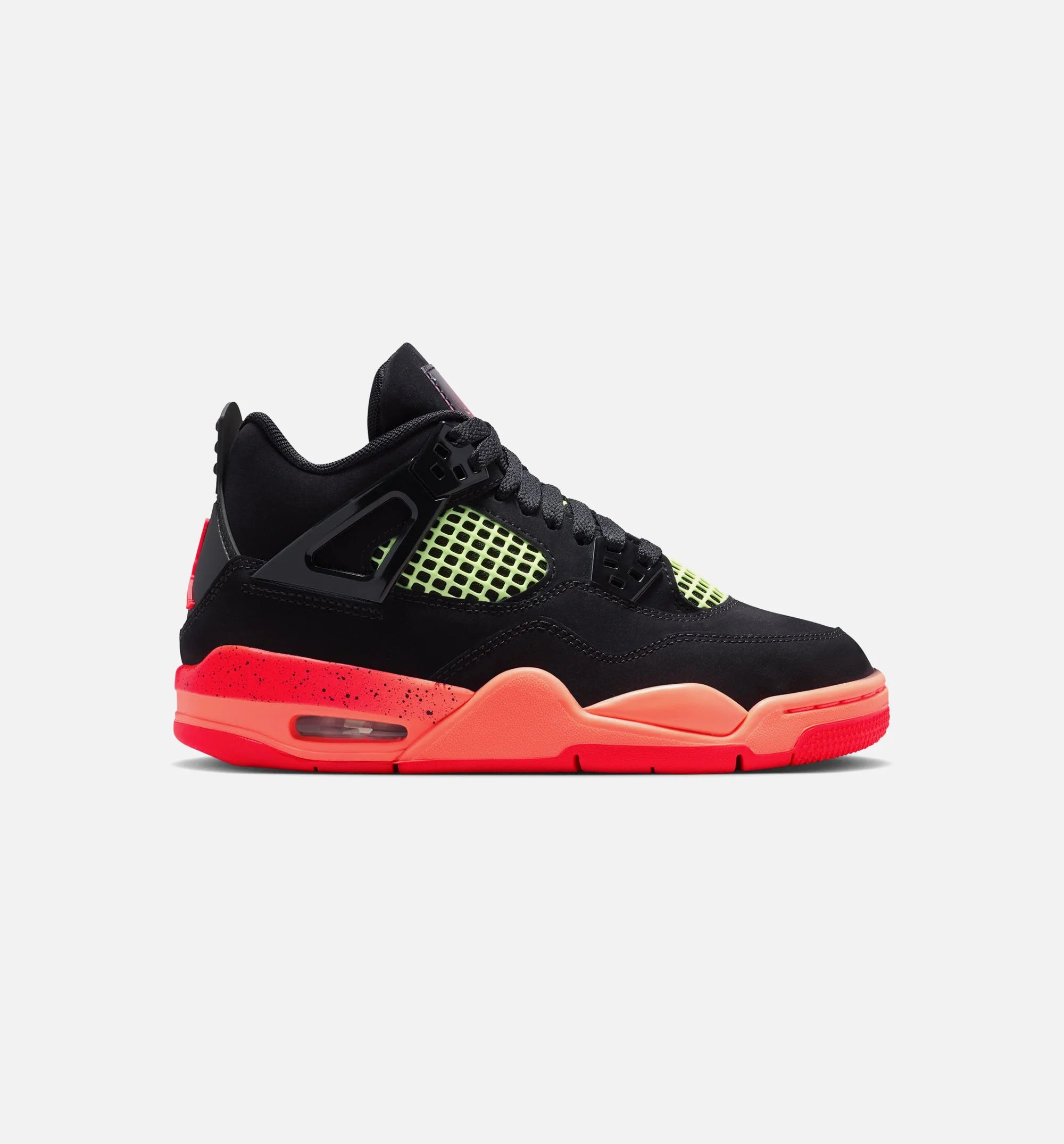 Air Jordan 4 Retro Black Infrared 23 Grade School Lifestyle Shoe Black Infrared 23 Bright Mango