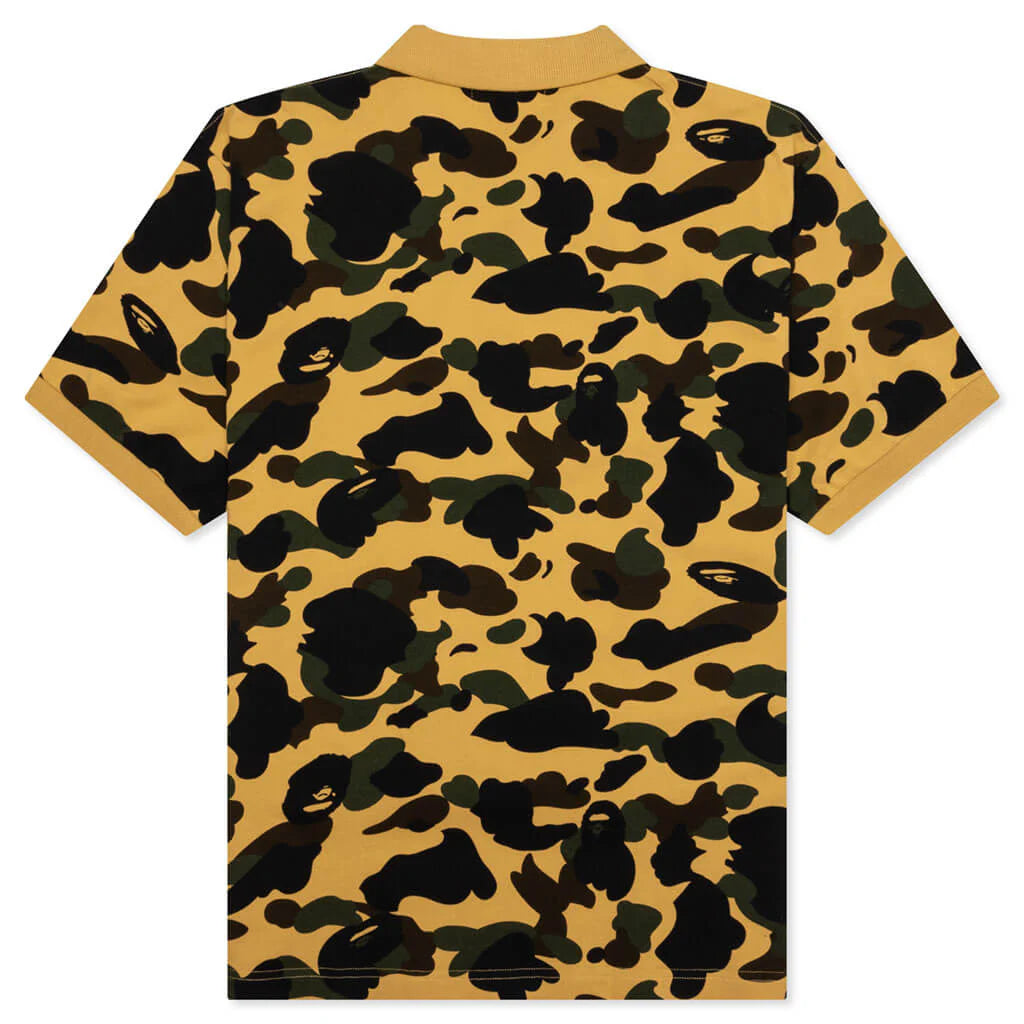 1st Camo One Point Relaxed Fit Polo Yellow