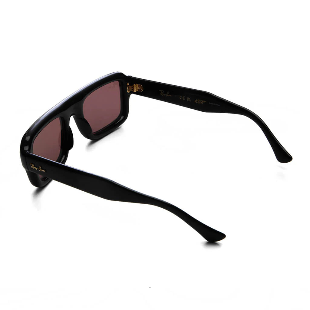 Ray Ban x AAP Rocky Flacko Puffer Black Frame Dark Violet Lens