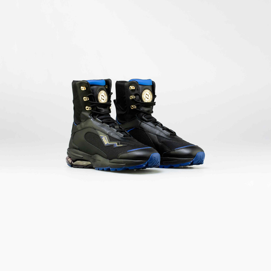 Balmain X Puma Cell Stellar Mid Mens Lifestyle Shoe Black Blue Gold