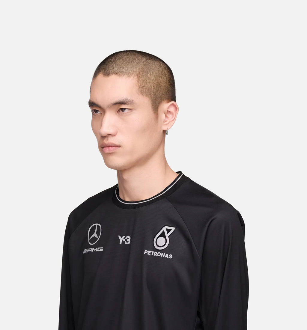 Mercedes AMG Petronas Formula 1 Team Mechanics Mens Long Sleeve Jersey Black