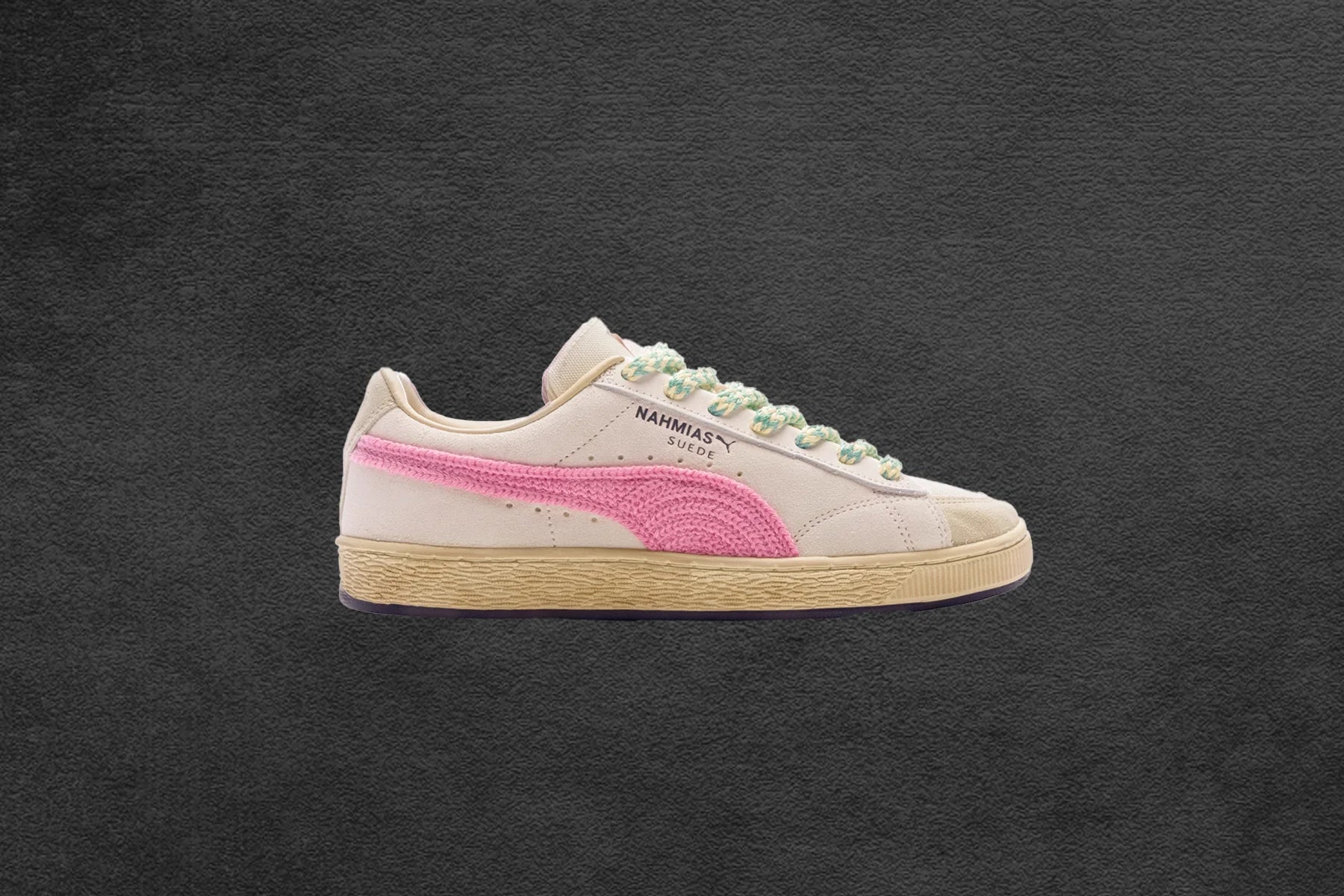 PUMA x Nahmias Suede Crochet Jasmine Flower Pink Pixel Canvas