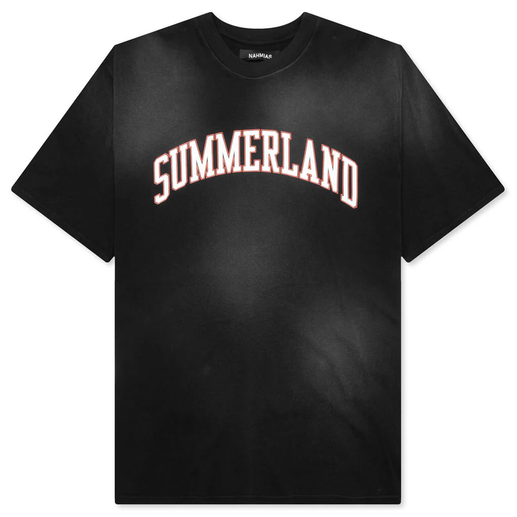 Summerland Collegiate T Shirt Faded Black