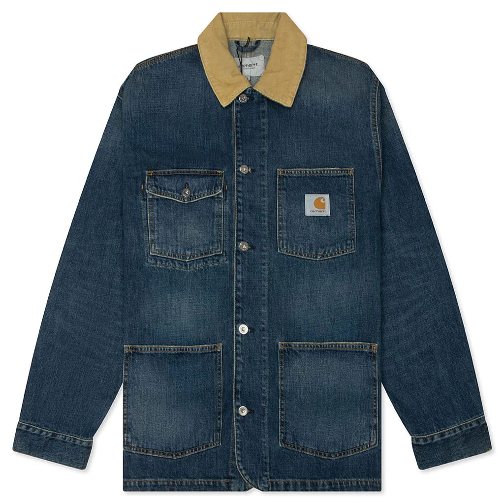 Warren Chore Coat Blue Dusty Hamilton Brown