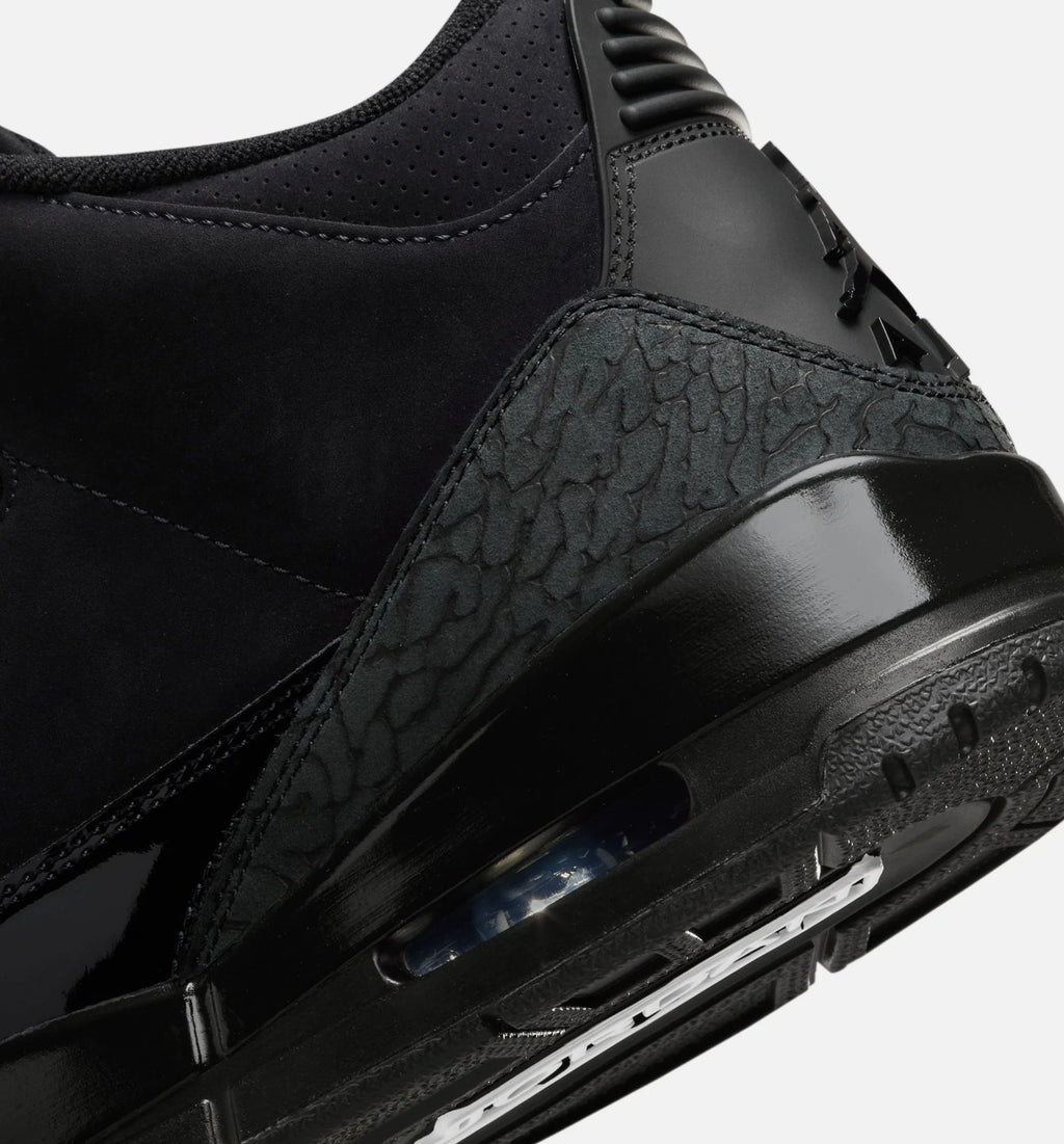 Air Jordan 3 Retro Black Cat Mens Lifestyle Shoe Black Dark Charcoal Black Free Shipping