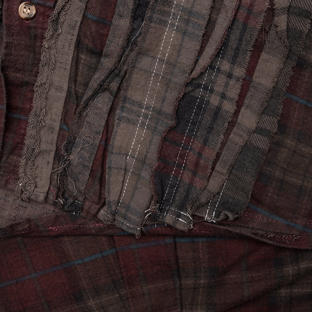 Over Dyed Ribbon Shirt Brown