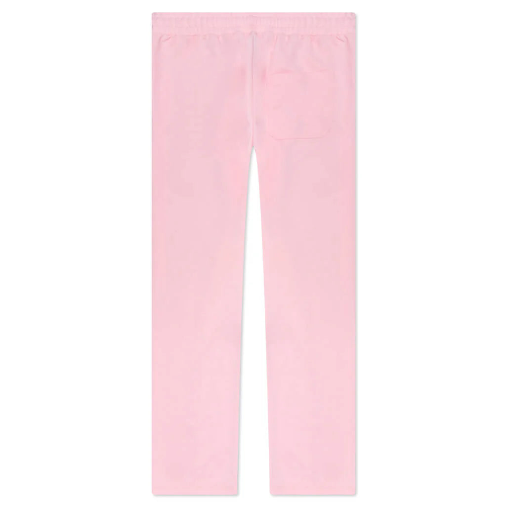 Womens Star Wide Leg Jogging Pant Rose Shadow White