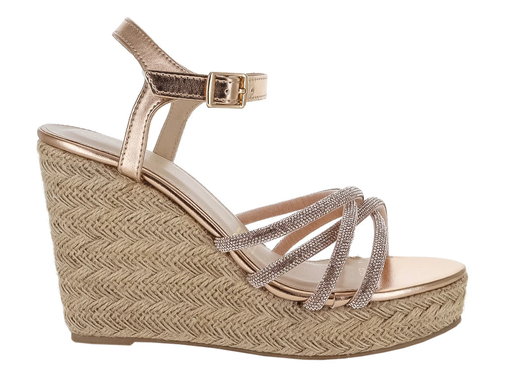 Sandalias Lady Paulina Oro Rosa para Mujer