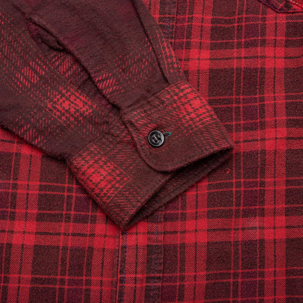 Over Dye 7 Cuts Shirt Red