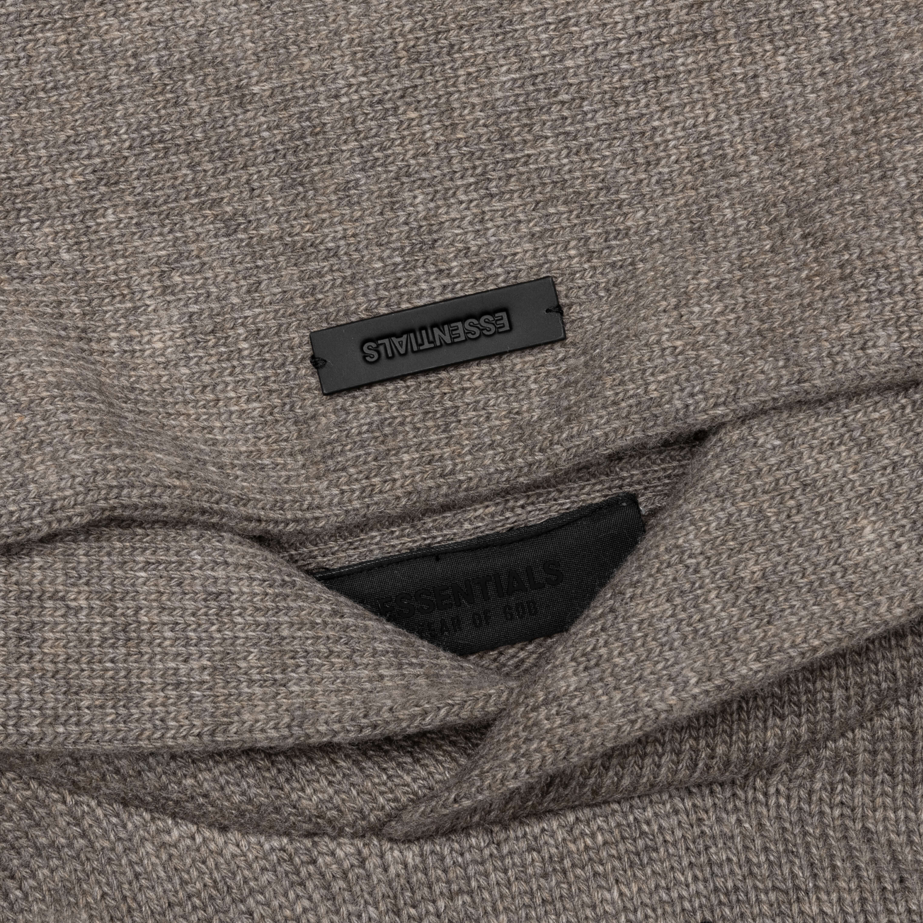 Essentials Knit Hoodie Heather Grey