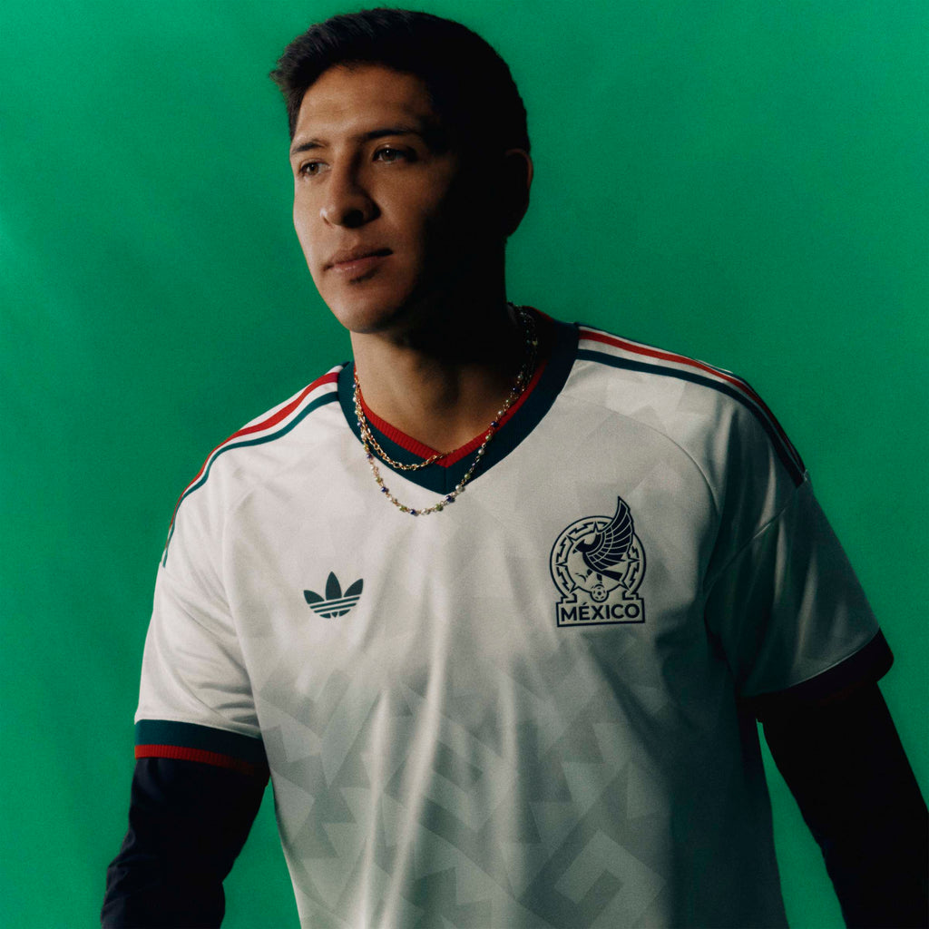 adidas Mexico Away Authentic Mens Soccer Jersey 2026 White