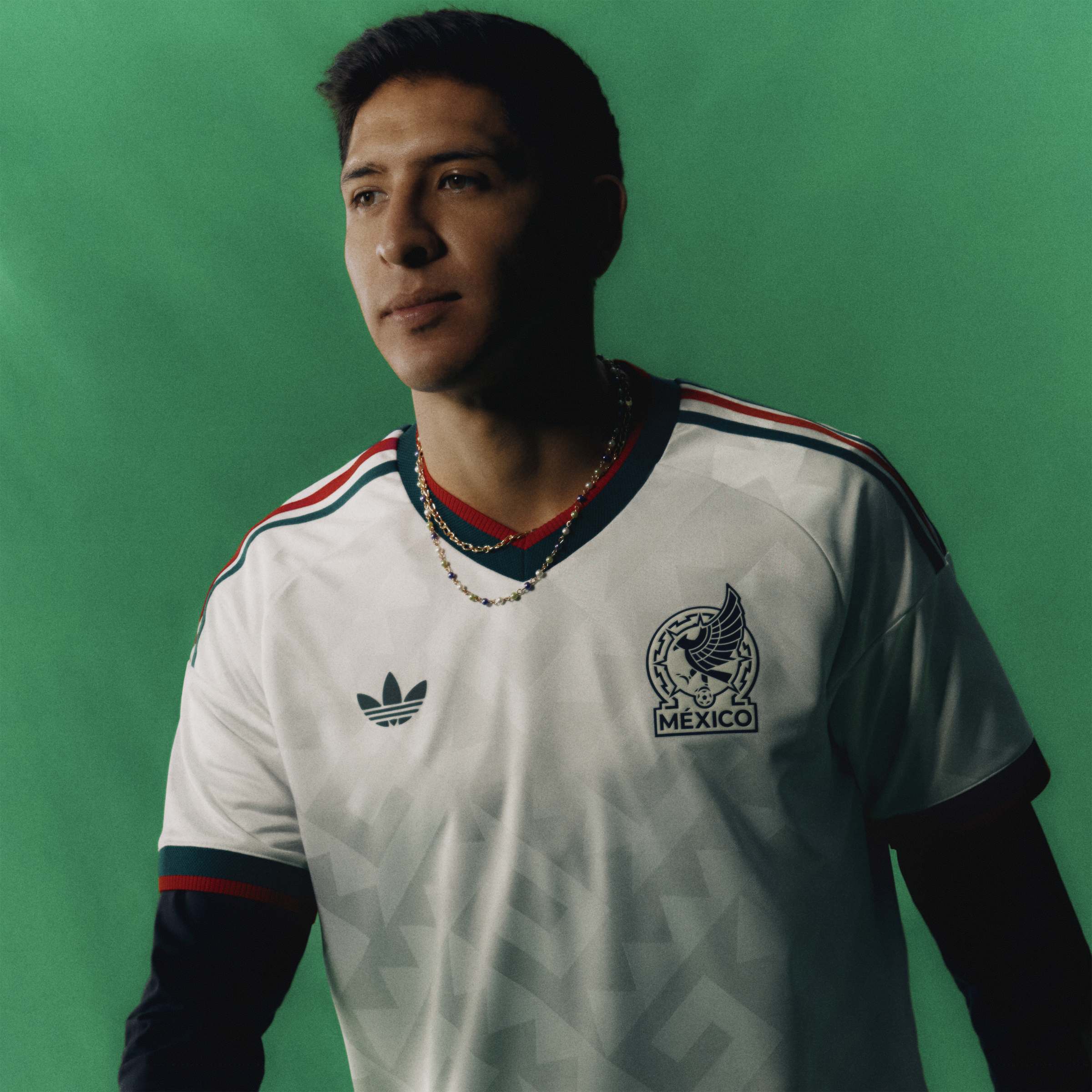 adidas Mexico Away Authentic Mens Soccer Jersey 2026 White