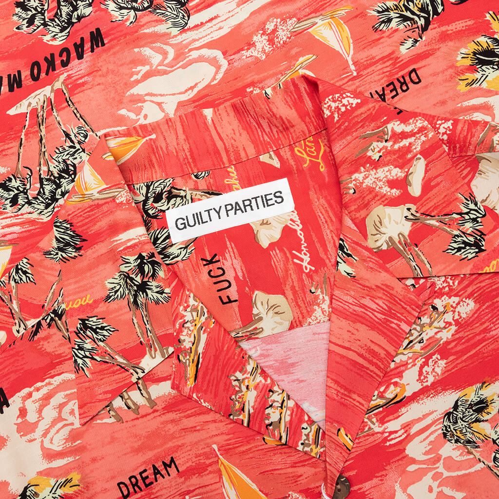 Hawaiian S S Shirt Type 1 Red
