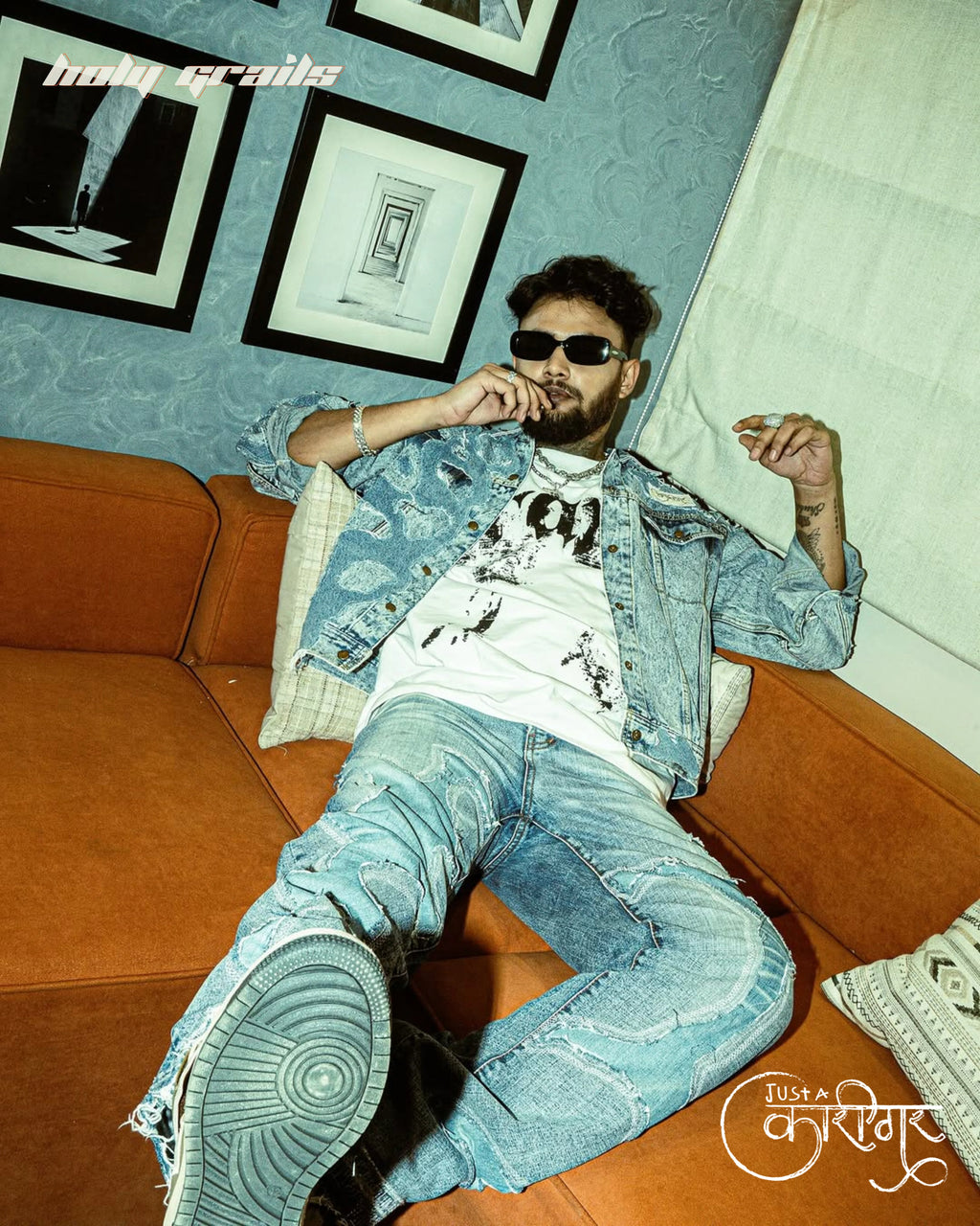 Just A Random Blue Denim Jeans HG x Just A Karigar