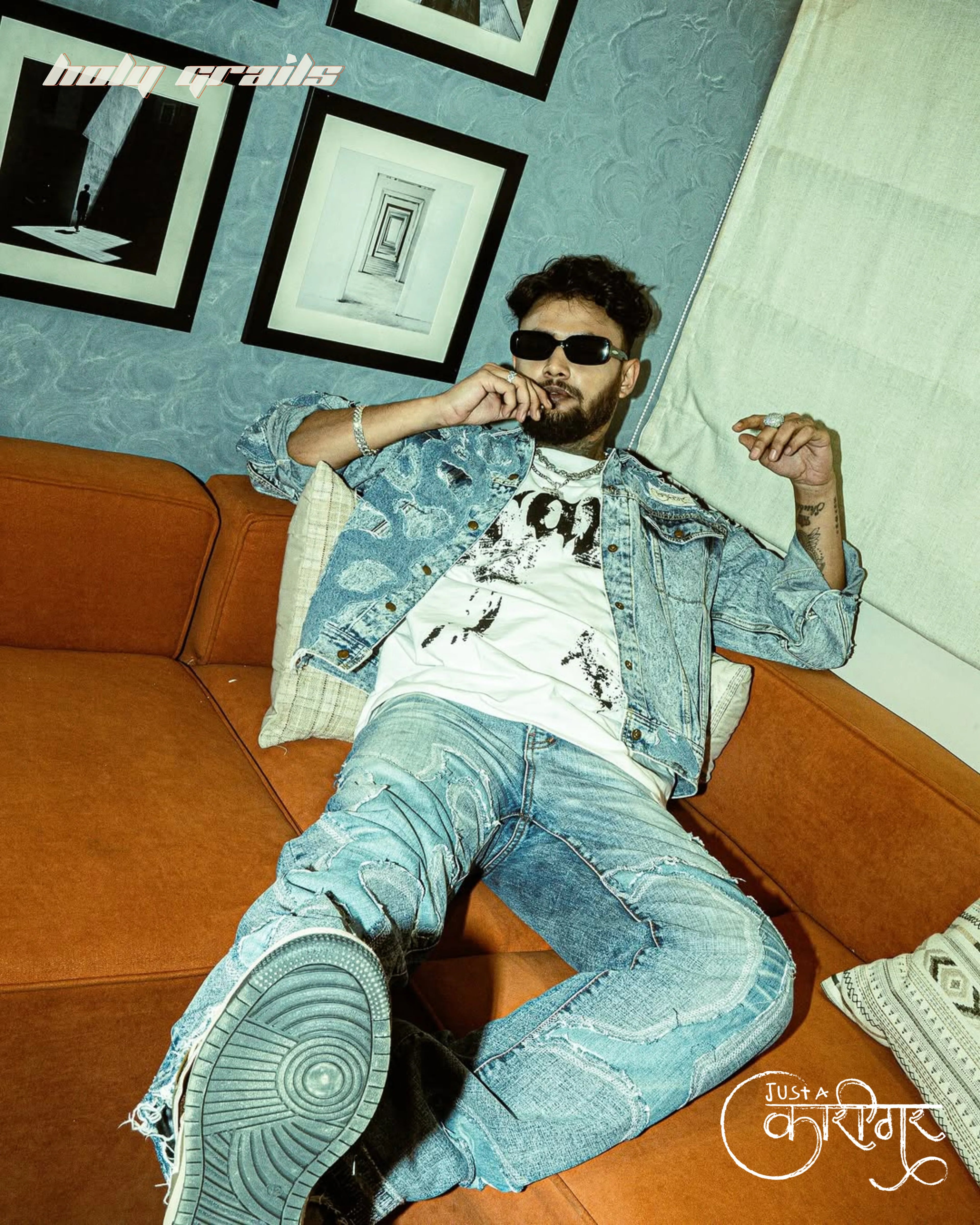 Just A Random Blue Denim Jeans HG x Just A Karigar