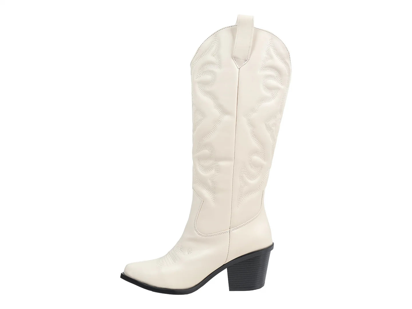 Botas Vaqueras Luna Rosa Color Latte para Mujer