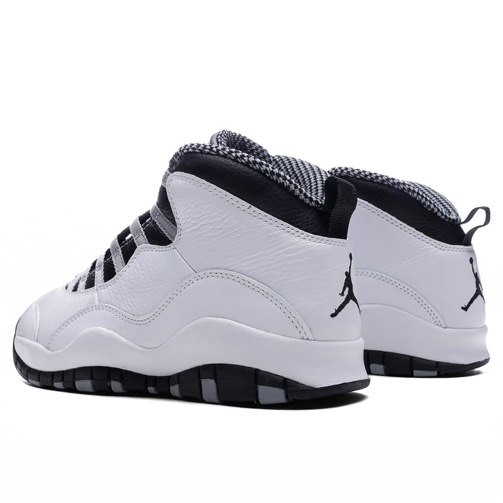 Air Jordan 10 Retro Steel White Black Light Steel Grey Dark Powder Blue